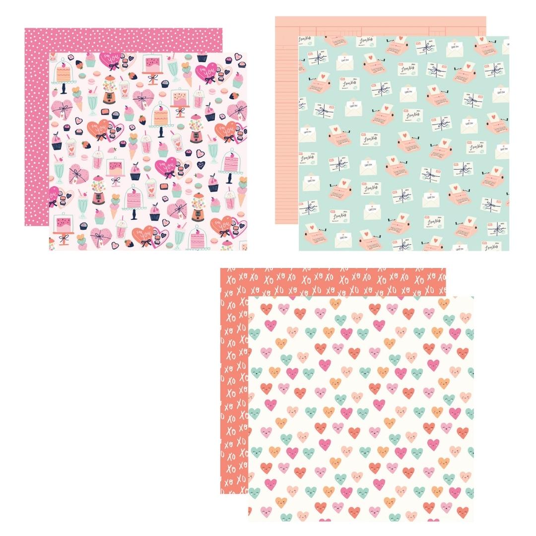 Happy Hearts Paper Pack 3×2 stuks