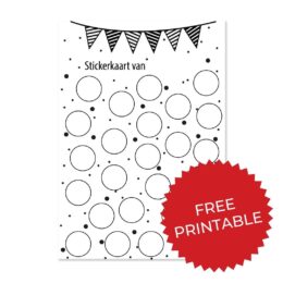 Stickerkaart - Free Printable