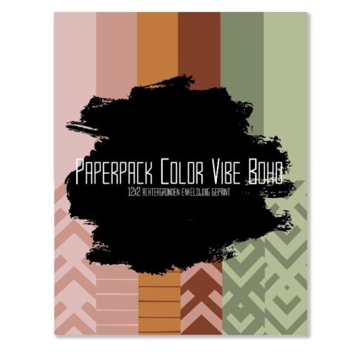 Paper pack 'Color Vibe Boho' -  24 Stuks