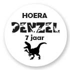 Sticker met naam en leeftijd | Dino | 8 stuks