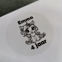 Gepersonaliseerde sticker | Ringen in hartvorm | 8 stuks