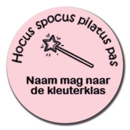 Gepersonaliseerde sticker | Naar de kleuterklas | 8 stuks