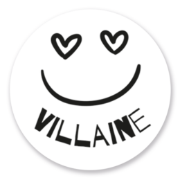 Traktatie sticker met naam | Heart Smile | 8 stuks