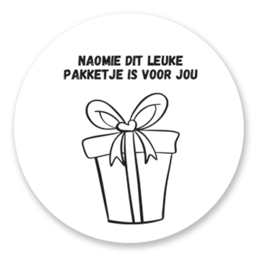 cadeau sticker met naam