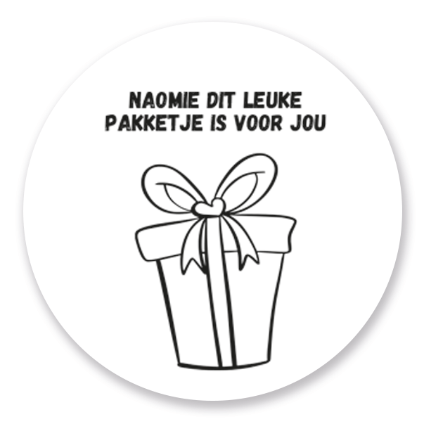 cadeau sticker met naam