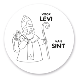 Sticker met naam | Sinterklaas | 8 stuks