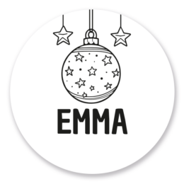 Naamsticker | Kerst | Per stuk