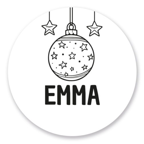 naamsticker kerst