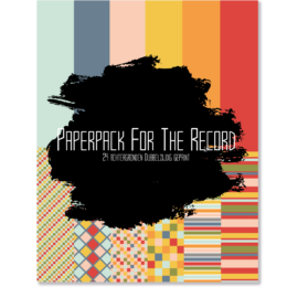 Paper Pack For The Record –  12 achtergronden dubbelzijdig geprint