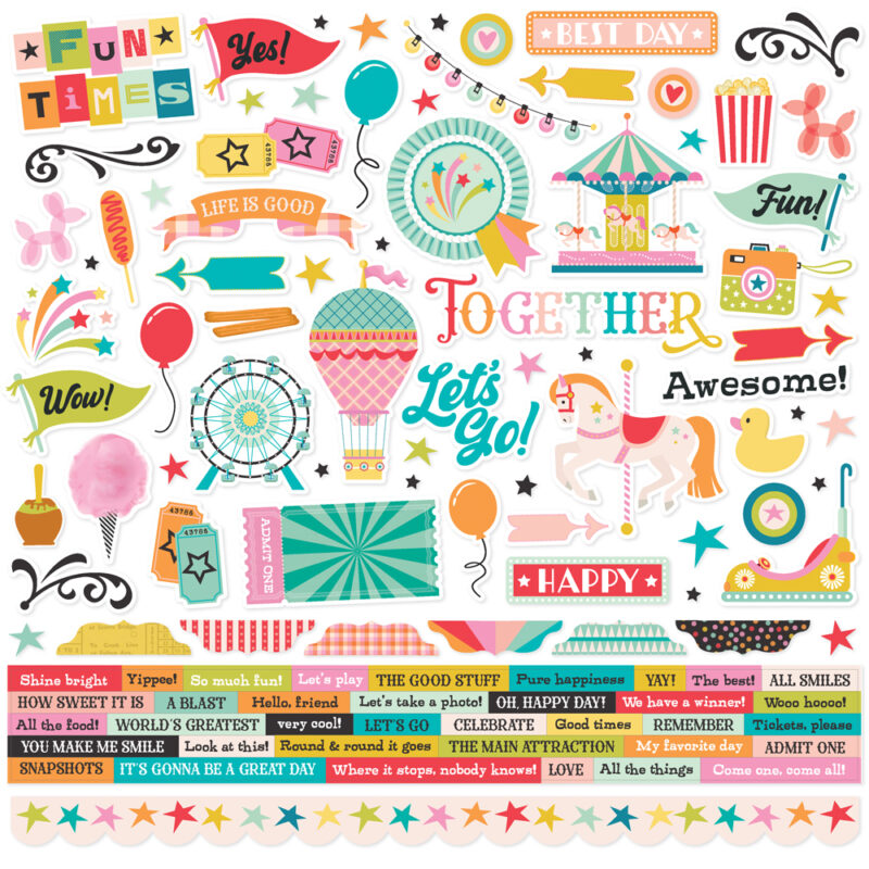 Fun Times Cardstock Stickers | 123invulboekjes