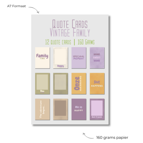 Quote Cards - Vintage Family Vintage