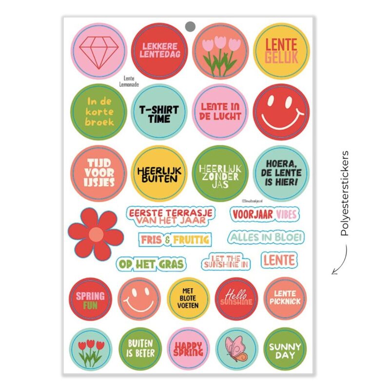 Stickervel Lente Lemonade