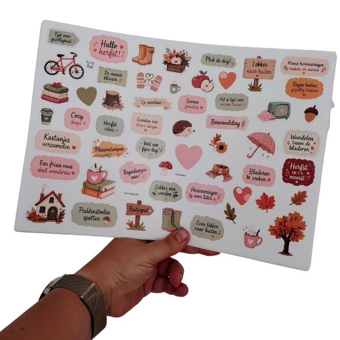 Stickervel Herfst Plaid