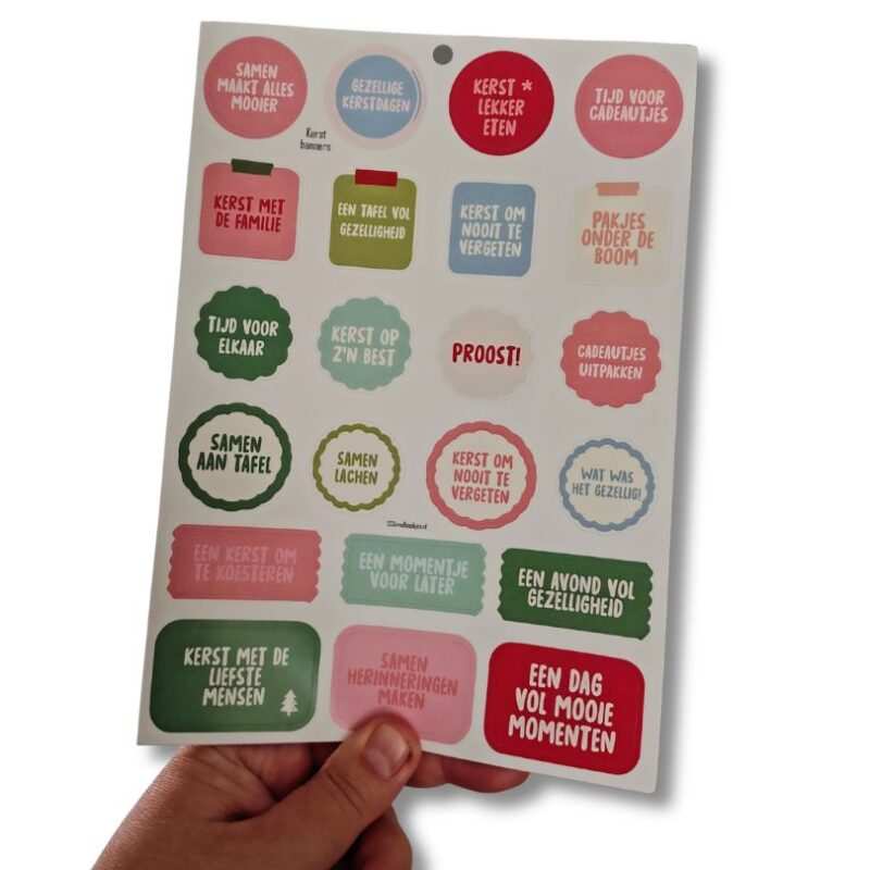 Keerst Stickervel Kerst figuren A5 | 123invulboekjes