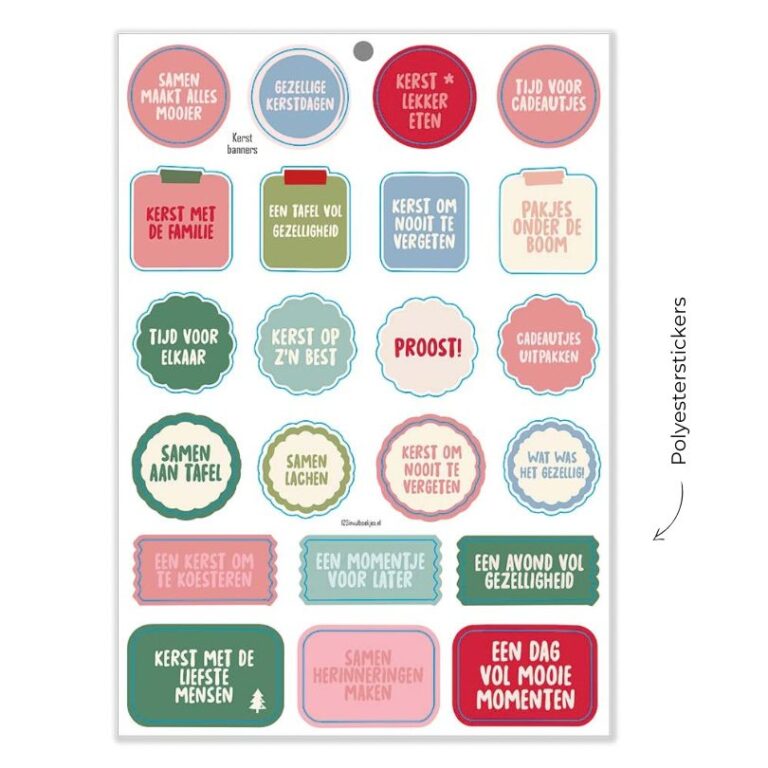 Keerst Stickervel Kerst figuren A5 | 123invulboekjes